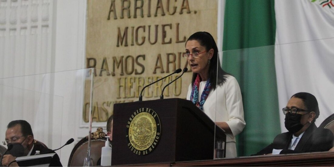 Claudia Sheinbaum durante su Tercer Informe de Gobierno.