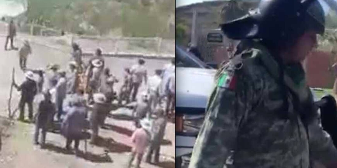 Campesinos durante la toma de la presa La Boquilla en Chihuahua, el pasado 8 de septiembre; lo que provoca el retiro de la Guardia Nacional.