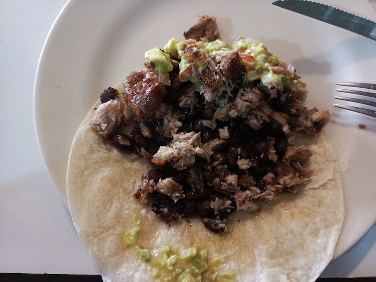 Taco de carne de jabalí
