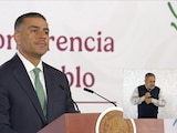 Omar García Harfuch en la conferencia de la Presidenta de México.