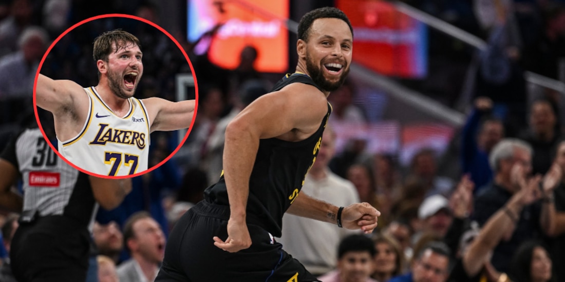 Stephen Curry durante el partido ante los Lakers.