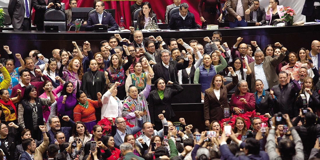 Morena durante la sesión ordinaria en la Cámara de Diputados, el pasado 4 de diciembre.