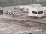 Inundación por lluvias en Chihuahua