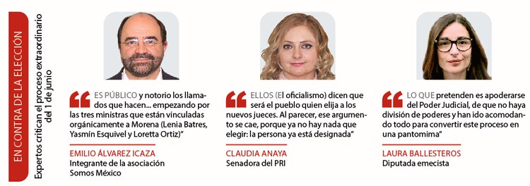 Emilio Álvarez Icaza, integrante de la asociación Somos México; Claudia Anaya
Senadora del PRI y Laura Ballesteros
Diputada emecista