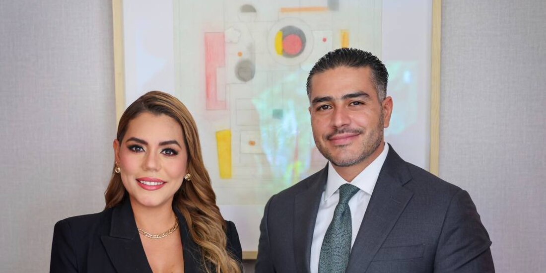 Evelyn Salgado y Omar García Harfuch.