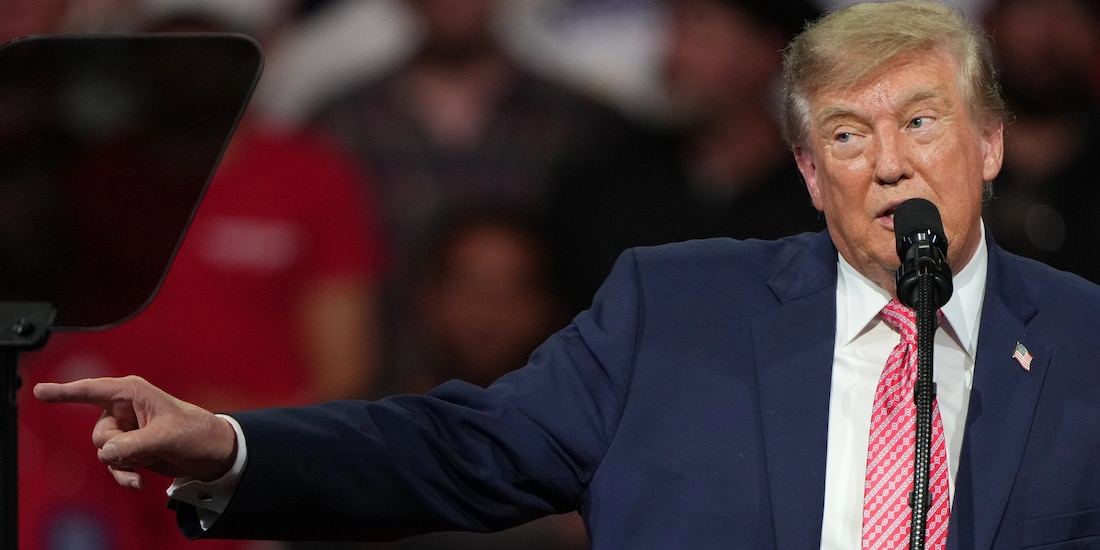 El presidente de Estados Unidos, Donald Trump, durante un mitin en Kansas, el 19 de octubre de 2026.