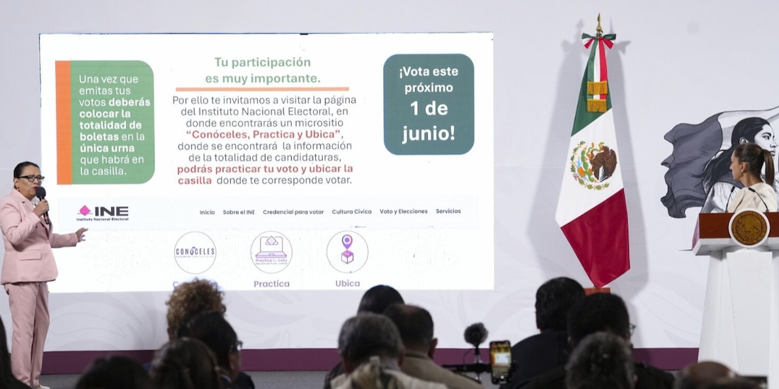 Rosa Icela Rodríguez, secretaria de Gobernación, ayer, en conferencia de prensa.