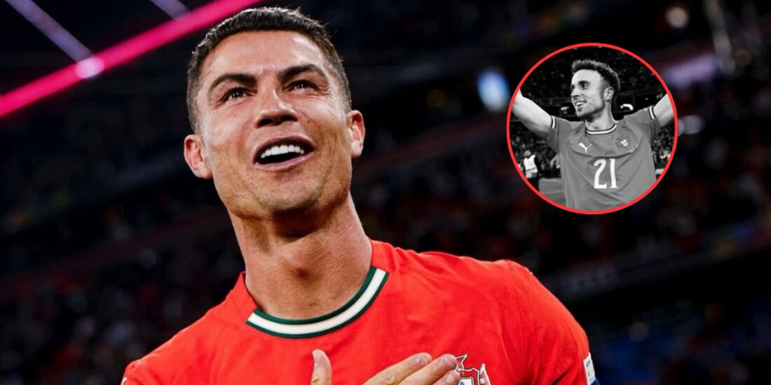 Cristiano Ronaldo se despide de su compañero.