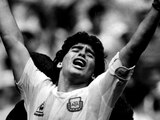 Diego Armando Maradona celebra el gol que le dio la victoria a la Albiceleste en el Mundial de México 1986.