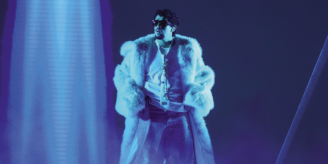 Bad Bunny durante un show en marzo pasado.