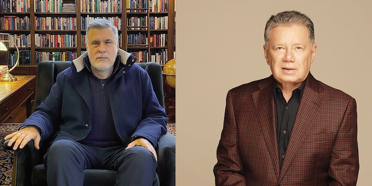 Los autores del libro, Julio Scherer Ibarra y Jorge Fernández Menéndez.