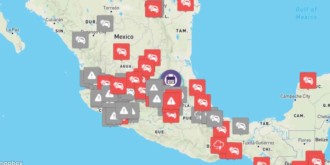 Mapa de bloqueos EN TIEMPO REAL
