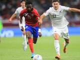 Una acción del Costa Rica vs Nueva Zelanda, Repechaje rumbo a Qatar 2022.