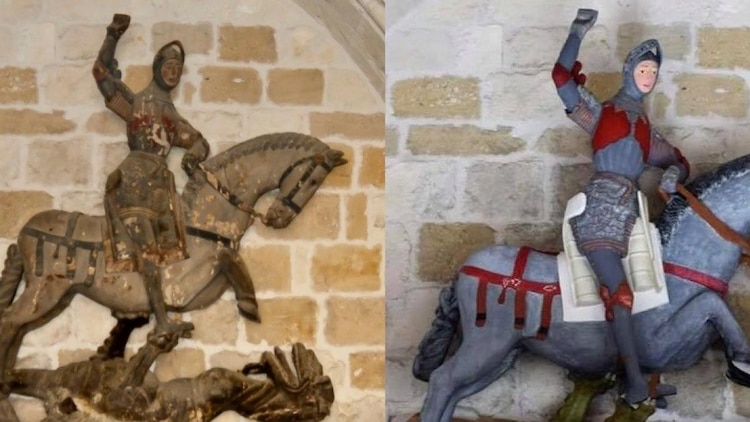 Escultura del San Jorge de Estrella