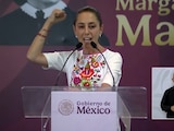 Claudia Sheinbaum, presidenta de México, durante el evento en Sonora.