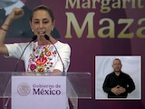 Claudia Sheinbaum, presidenta de México, durante el evento en Sonora.