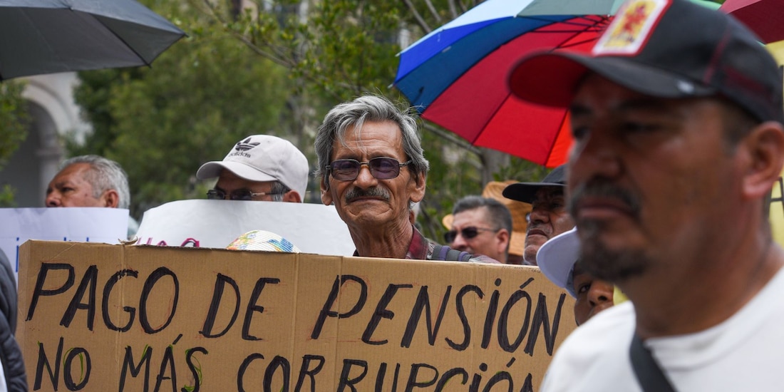 Aspecto de una marcha de pensionados.