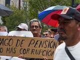 Aspecto de una marcha de pensionados.
