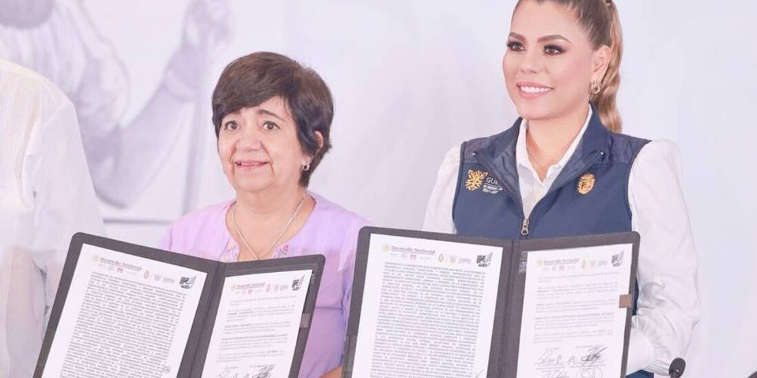 Evelyn Salgado y Sedatu firman el Convenio del Programa de Vivienda para el Bienestar.