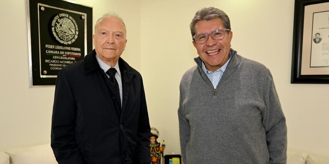 El diputado Ricardo Monreal junto a Alejandro Gertz Manero