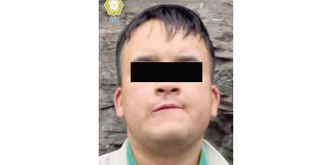 Yael “N”, presunto implicado en el crimen, tras ser detenido, el lunes.