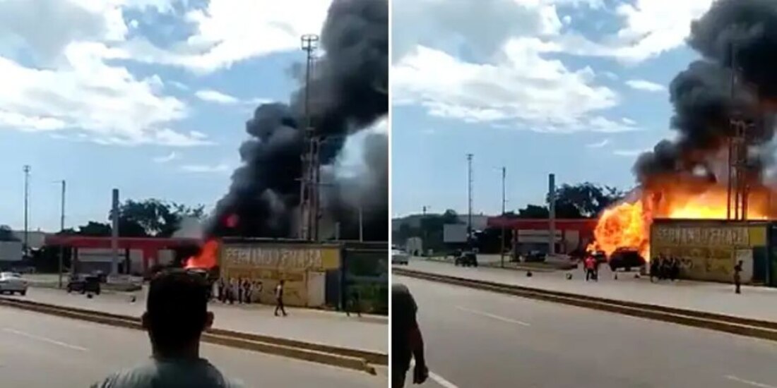 La explosión se registró a primeras horas de la tarde del miércoles en una bomba de gasolina y gas en Barcelona, Venezuela.