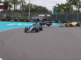 El monoplaza de Pierre Gasly durante el choque.