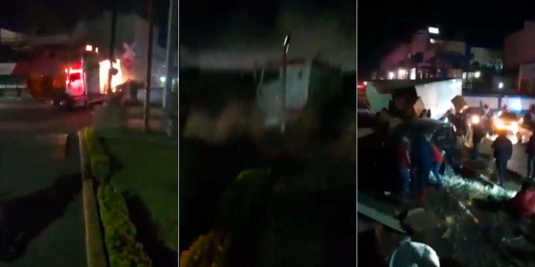 El accidente ocurrió alrededor de las 22:00 horas de ayer, mientras que la rapiña se efectuó una hora después