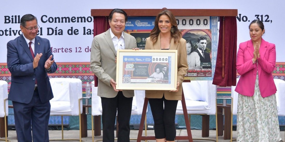 Con billete conmemorativo, la SEP y Lotería Nacional reconocen a las maestras y los maestros.