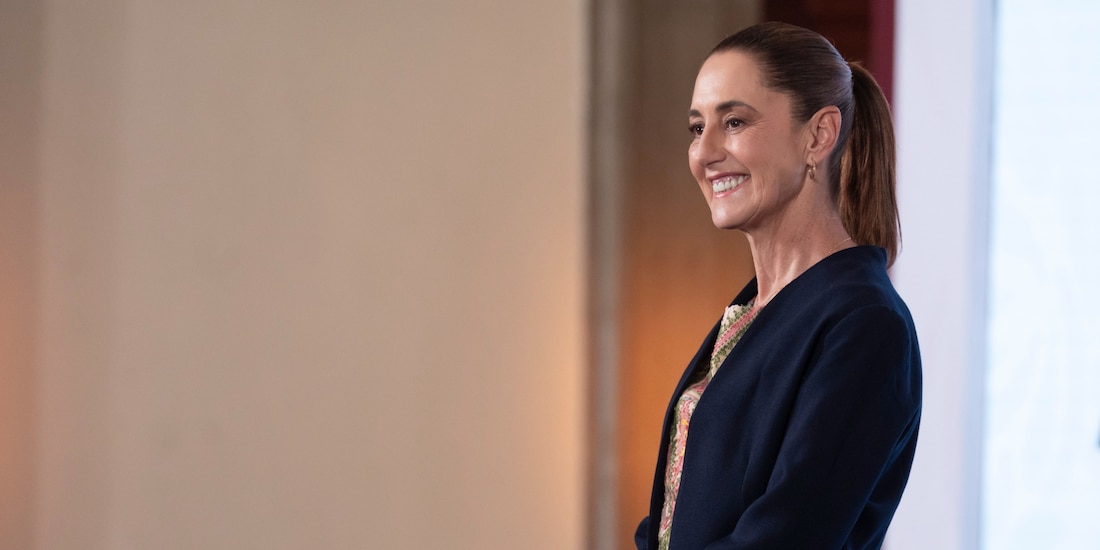 Claudia Sheinbaum, Presidenta de México, este lunes en Palacio Nacional.