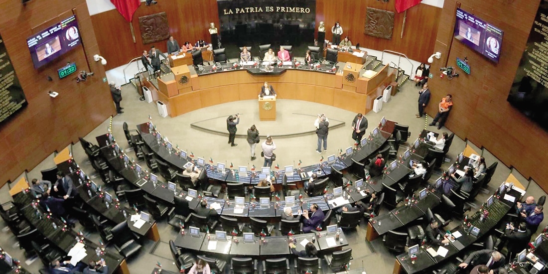 Sesión Ordinaria en el Senado de la República, en una fotografía ilustrativa.