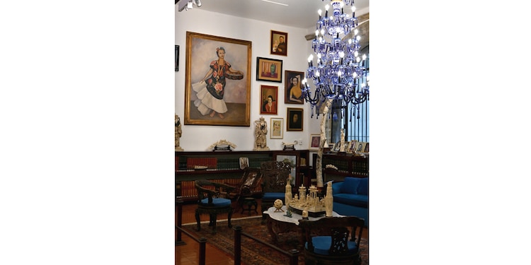 INTERIOR DE LA CASA que habitó la coleccionista Dolores Olmedo, ayer
