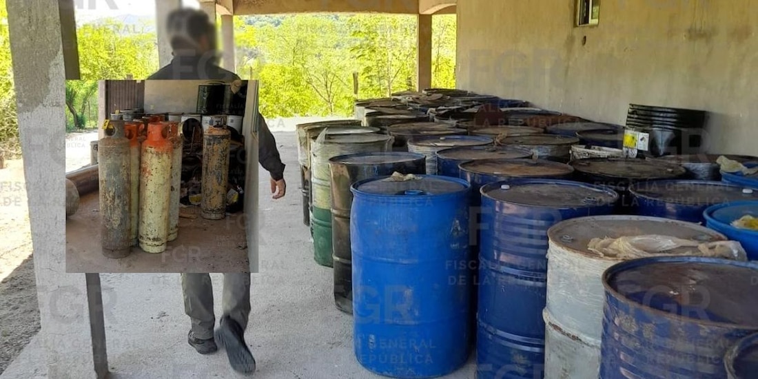 Descubren almacén con 55 toneladas de químicos