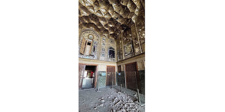 Ataques aéreos dañan el palacio catalogado por la UNESCO en Isfahan, el 9 de marzo.