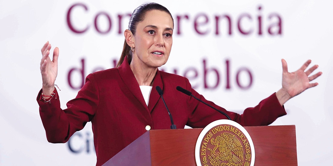 La mandataria federal, ayer, en conferencia de prensa.