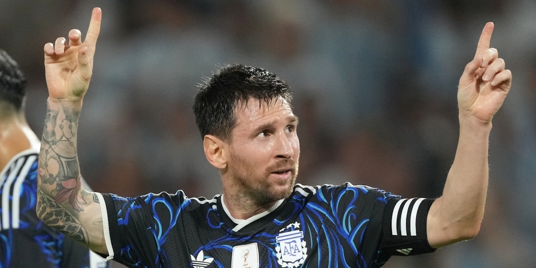 Lionel Messi en un partido amistoso antes de la Copa del Mundo 2026