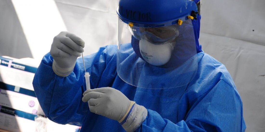 Pruebas para detectar COVID-19 en la Ciudad de México.