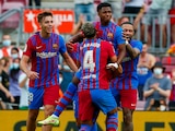 Jugadores del Barcelona celebran un gol contra el Levante el pasado 26 de septiembre en LaLiga.