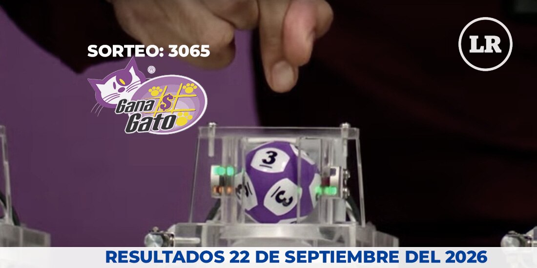 Resultados del Gana Gato 3065 del 22 de septiembre del 2026.