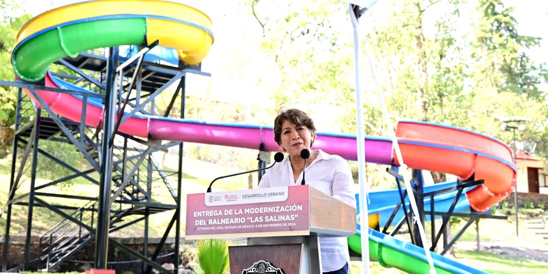 Se invirtieron 35 mdp del Programa Obra Pública 2024 para renovar albercas, restaurar cabañas, áreas verdes, asadores, baños y oficina.