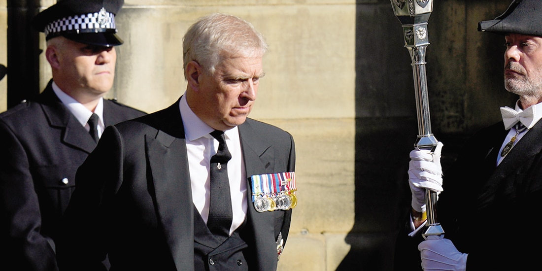 El príncipe Andrés, durante los funerales de su madre, la reina Isabel, en 2022.