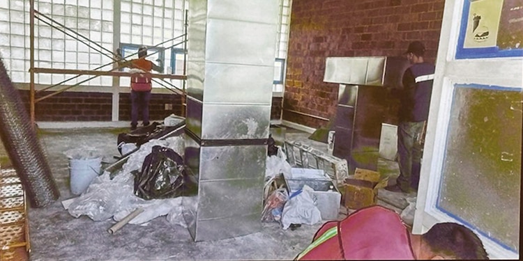 ALGUNOS espacios del conservatorio durante las remodelaciones.