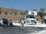 Accidente en la autopista México - Puebla.