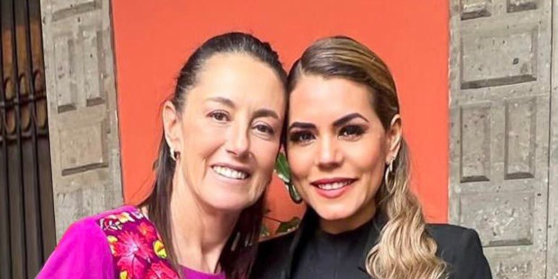 Claudia Sheinbaum (izq.) y Evelyn Salgado (der.).