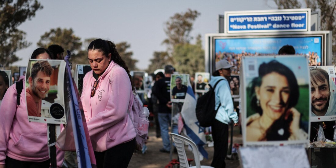 Amigos y familiares de víctimas de la masacre recuerdan a quienes fueron asesinados o plagiados por Hamas.