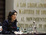 Kenia López Rabadán, presidenta de la mesa directiva de la Cámara de Diputados