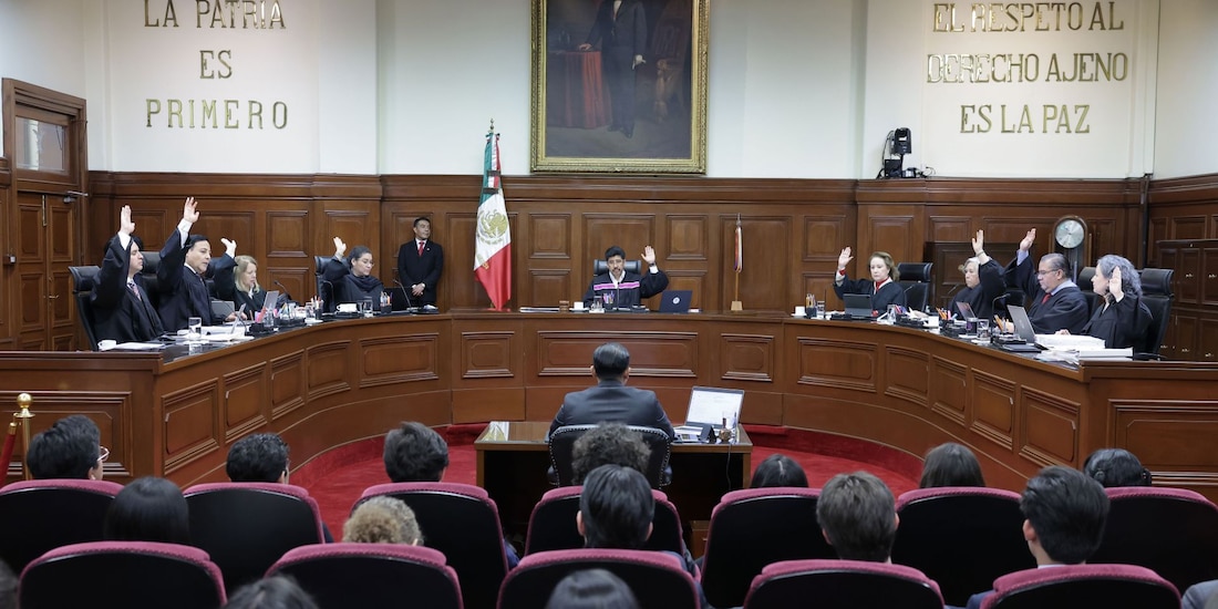 Sesión de la Suprema Corte de Justicia de la Nación, en una fotografía ilustrativa.