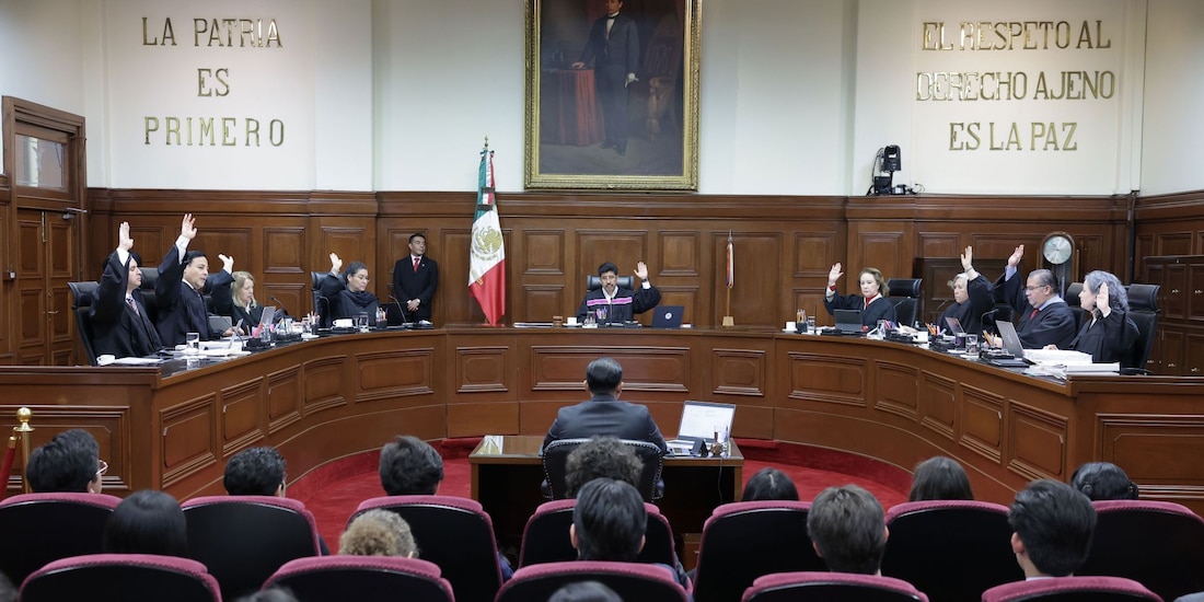 Sesión de la Suprema Corte de Justicia de la Nación, en una fotografía ilustrativa.