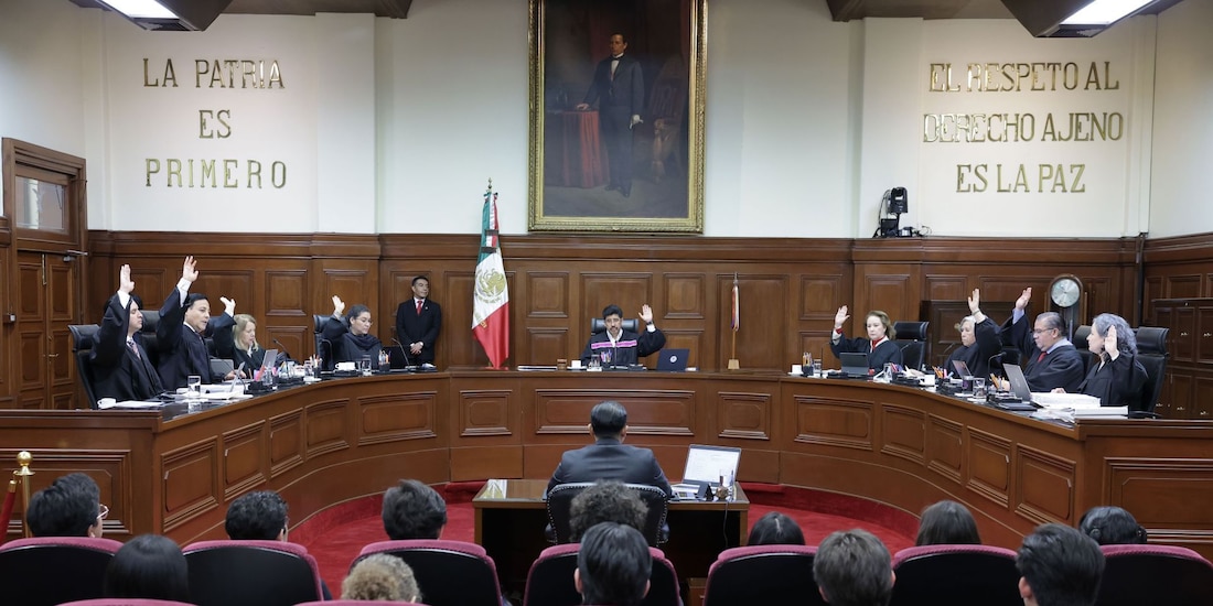 Sesión de la Suprema Corte de Justicia de la Nación, en una fotografía ilustrativa.