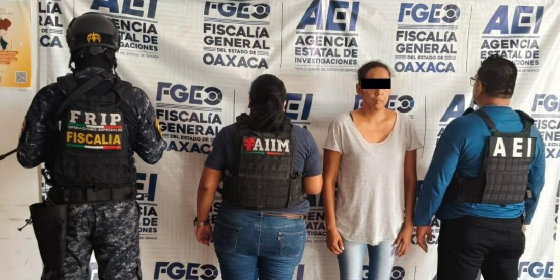 Mujer capturada , ligada a Yudiel Flores y al presunto delito de pornografía infantil, ayer.